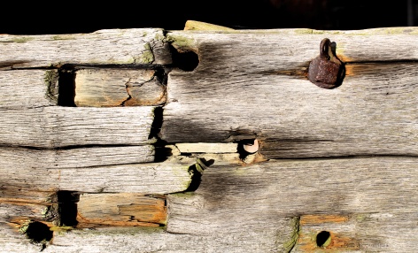 Weathered wooden beam